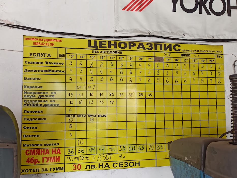 Tyre changing service